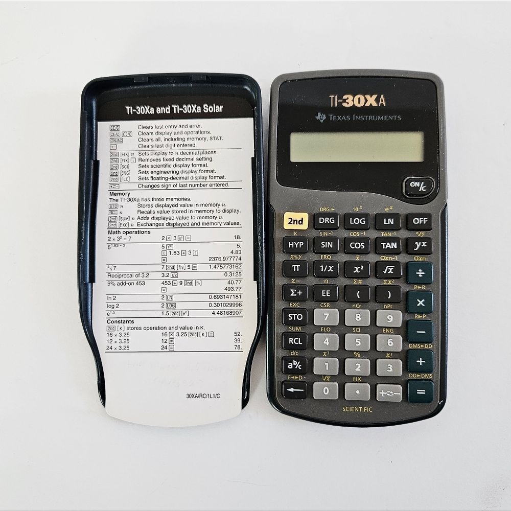 Texas Instruments TI-30Xa Battery Operated Scientific SAT ACT AP Exam Calculator